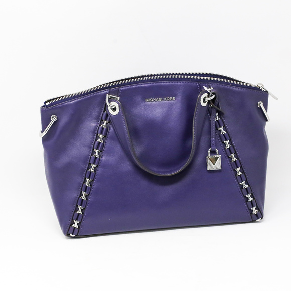 Michael Kors Handbags - Michael Kors Sadie Large Top-Zip Satchel Iris